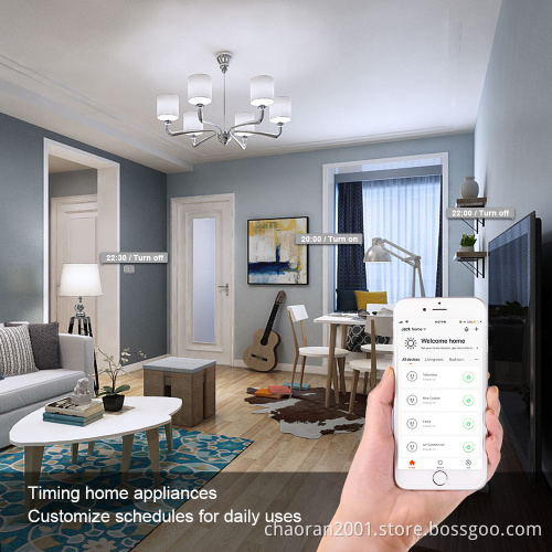 2019 FCC CE Approval Alexa Google Home Wifi Socket Outlet Smart Plug 10A Us Standard Wifi Smart Home Devices